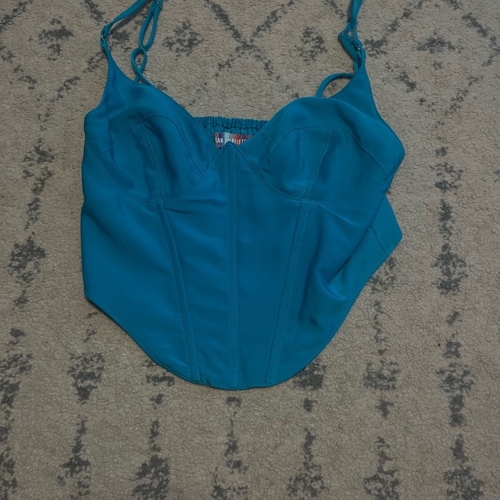 Urban Outfitters Teal Corset Top